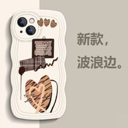 盾殼 日韓涂鴉愛心蘋果手機(jī)殼小眾標(biāo)簽波浪邊卡通全包軟殼防摔男女情侶款 波浪白-愛心標(biāo)簽 6.1英寸-蘋果XR專屬