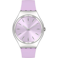 斯沃琪（Swatch）瑞士女表 Irony系列少女時代粉紅色皮帶女士石英 幻彩物語 SYXS131