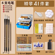 蘇拉達(dá)（Surada）國(guó)畫(huà)顏料 中國(guó)畫(huà)顏料國(guó)畫(huà)顏料套裝初學(xué)學(xué)生兒童水墨畫(huà)山水工筆畫(huà)套裝 12色6ML工具箱套裝sd151