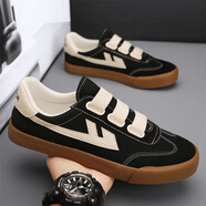 回力帆布鞋女2025秋冬新款情侶款男女鞋系帶平底鞋學(xué)生休閑鞋布鞋子女 黑米棕 38