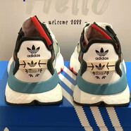 阿迪達斯 （adidas）三葉草男鞋女鞋2025夏季新款時尚老爹鞋輕便透BOOST減震休閑鞋 GW4229白/黑/淺棕/藍 37