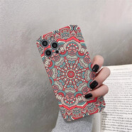 慕念（munian）新款會(huì )發(fā)光的適用iPhone15pro max手機殼夜光花朵圖騰適用蘋(píng)果14Pro高級小眾設計感13潮牌12復古中 號圖騰(暖色) iPhone 15 Pro Max