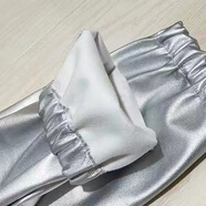 月袖秋冬季外穿亮面pu軟皮褲女小腳褲子韓版寬松休閑褲加絨加厚長(cháng)褲潮 加絨 銀色款 S 70-85