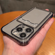LNXXS透明卡套diy放打印照片適用蘋(píng)果17promax手機殼16pro新款iphone17情侶14plus硅膠防摔15pro保護套 氣囊卡包透黑殼【硅膠防摔】 iPhone 14 Pro