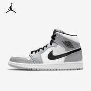 耐克（NIKE）耐克Nike Air Jordan 1 Mid AJ1煙灰男子中幫運(yùn)動(dòng)休閑籃球鞋 554724-092 43
