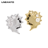 LNERATO露娜依蕾托怪誕舞會系列雙色袖珍愛心耳釘女輕奢小眾耳飾 金色+銀色 59
