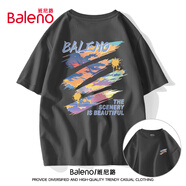 班尼路（Baleno）短袖男夏季美式潮牌學(xué)生休閑百搭純棉t恤男重磅寬松情侶半袖上衣
