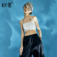 日著(zhù)原創(chuàng  )女裝2024修身氣質(zhì)百搭內搭打底吊帶抹胸背心 影白 L