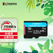 金士頓（Kingston）1TB TF（MicroSD）內(nèi)存卡U3 V30 A2 4K 讀170MB/s游戲機 行車記錄儀 運動相機無人機 監(jiān)控存儲卡