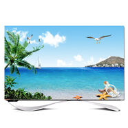 電視防塵罩電視機罩防塵防曬布藝小米海爾65保護罩套掛式曲屏臺式 B1178海洋 定制(備注尺寸)