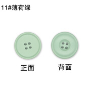 Fastso簡(jiǎn)約樹(shù)脂紐扣兒童衣服扣子圓形襯衫扣女毛衣開(kāi)衫西裝扣風(fēng)衣大衣扣 11#薄荷綠 15mm【10顆】袖口開(kāi)衫
