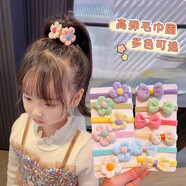 玖維婭（Jiuvia）卡通頭繩不傷發(fā)發(fā)繩高級感扎頭發(fā)圈橡皮筋皮套小女孩扎馬尾頭飾品 JYFQ102蝴蝶結6件套