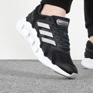 Adidas阿迪達(dá)斯官方艦店跑步鞋男鞋春季新款運動鞋子網(wǎng)面透氣慢跑休閑鞋 HQ4171/黑色/鏤空鞋底/清風(fēng)科技 43