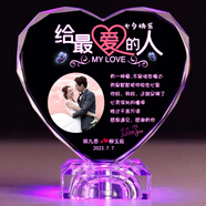 蘇漫妮七夕情人節(jié)生日禮物女生送老婆女友老公照片定制創(chuàng)意結(jié)婚周年紀(jì)念 大號(hào)心形給最愛(ài)的人（禮盒）