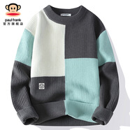 大嘴猴（paul frank）美式潮牌圓領(lǐng)毛衣男士秋冬季新款保暖寬松打底衫休閑百搭男裝上衣 603C灰色【官方正品】 L【建議105-120斤】