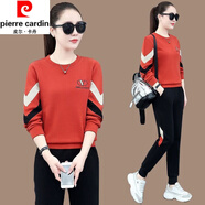 皮爾卡丹（pierre cardin）休閑套裝女裝時(shí)尚洋氣時(shí)髦春秋季新款衛衣兩件套百搭顯瘦上衣 衣141   藍色 【上衣+褲子】 L 碼建議【100-120斤】