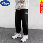 迪士尼（DISNEY）品牌男童褲子秋季新款運(yùn)動(dòng)褲32中大童休閑褲冬季加絨保暖舒適衛(wèi)褲 黑色(春秋款不加絨) 160 碼建議身高150厘米左右
