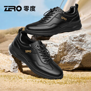 零度尚品Zero男鞋2025年夏季新款運(yùn)動(dòng)休閑鞋男軟底輕便透氣厚底免系帶板鞋 黑色【運(yùn)動(dòng)鞋碼】 39