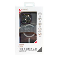 COMMA珂瑪 逸彩撞色磨砂防摔手機(jī)殼 適用于蘋(píng)果iPhone 14系列 紫色丨金屬款丨磁吸 蘋(píng)果14 Pro