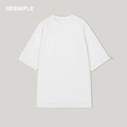 RESIMPLERESIMPLE簡單點夏季男女短袖T恤220g質(zhì)感插肩袖王星越同款0035 白色 L