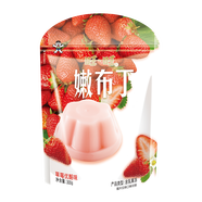 旺旺 嫩布丁 草莓優(yōu)酪味12顆裝300g 嫩滑果凍布丁系列 兒童零食