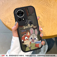 美齡美麗適用華為nova12手機殼瘋狂動(dòng)物城hinova10/11pro全包nova9/8se軟硅膠9Z情侶個(gè)性ultra皮質(zhì)套女新款 黑色-黑底尼克與朱迪自拍M1 華為 nova 12 Pro