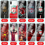 WENYAFF iPhone14/15promax玻璃15/14plus手機殼13/12/11保護套 利物浦-足球周邊 玻璃殼(高清彩繪)-下單留言機型+圖片編號