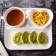 尤克達帝餐盤(pán)分格成人陶瓷創(chuàng  )意陶瓷寶寶分格盤(pán)月子早餐西餐盤(pán)子快餐盤(pán)分隔 長(cháng)方分格盤(pán)+心形碗+雙耳湯蠱