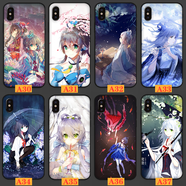 WENYAFF適用iPhone16/15/14/13/12/11promax手機殼蘋(píng)果6/7/8plus玻璃16/15/14plus動(dòng)漫X XSMAX磨砂全包軟 動(dòng)漫洛天依-古風(fēng)少女-二次元 玻璃殼(