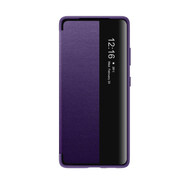 海天 三星S20手機(jī)殼S20+翻蓋S20ultra保護(hù)S20FE素皮套5G防摔SM-G9810開窗9 【三星S20+/G9860】羅蘭紫 素皮側(cè)窗+配鋼