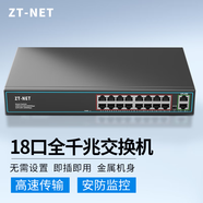 ZT-net百兆/千兆企業(yè)級(jí)網(wǎng)絡(luò)交換機(jī) 監(jiān)控網(wǎng)絡(luò)網(wǎng)線分流器分線器小型家用網(wǎng)線口擴(kuò)展器 18口千兆/鋼殼/即插即用