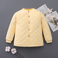 豐靈鳥寶寶棉衣秋冬貼身內(nèi)膽棉服中小童棉襖學(xué)生輕薄外套 黃色 均碼 特價清倉，數(shù)量不多