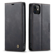 居小智適用蘋(píng)果11手機殼翻蓋皮套iphone11 pro max錢(qián)包插卡外殼全包防摔保護套高檔皮質(zhì) 6.1英寸蘋(píng)果11【黑色】