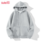 班尼路（Baleno）連帽羊羔絨衛(wèi)衣開(kāi)衫外套女2025年春秋季寬松加絨加厚保暖棉服上衣