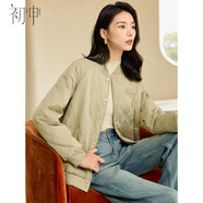 初申冬季棉服女曠野美拉德菱格絎棉復古棒球服夾克外套上衣S144M1010