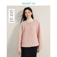 茵曼（INMAN）法式羊圈毛毛呢短外套2025春秋季女裝新款圓領(lǐng)寬松小個(gè)子上衣 灰藍色-暫無(wú)圖 L