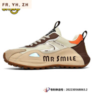 FR.YH.ZH火焱工廠店個(gè)體店MR SMILE微笑先生情侶鞋典藏款手工鞋休閑運(yùn)動(dòng)鞋 米色 下單 37 標(biāo)準(zhǔn)鞋碼