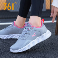 361°女鞋運(yùn)動(dòng)鞋女2025年夏季新款361網(wǎng)面透氣休閑跑步鞋輕便鞋子R 2227F太空灰/螢光淺珊瑚 38