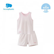 麗嬰房（Les enphants）童裝嬰兒衣服寶寶空調(diào)服薄款兒童內(nèi)衣套裝睡衣家居服套裝 粉色(背心套裝) 140 cm/10歲