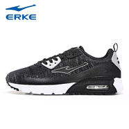 鴻星爾克女鞋氣墊運動(dòng)鞋夏秋季網(wǎng)面透氣女士休閑耐磨防滑減震跑步鞋子女 正黑0170 35