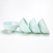 海的（seas）海洋貝瓷飯碗面碗湯碗陶瓷碗家用餐具不用洗潔精抗菌海瓷米飯碗 青光面飯碗4個(gè)