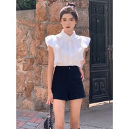 SUDEEBIOY套裝女夏裝時(shí)尚 兩件套氣質(zhì)型20242024夏季新款簡(jiǎn)約大方Polo領(lǐng)荷 上衣+短褲 兩件套 S