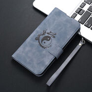 萊跡適用于vivo y52s翻蓋式皮套y31siQOOu3x全包u3x軟殼翻蓋手機殼防摔 道-藍色膚感皮套+高清膜+手環(huán) vivo y52s/y31s 通用