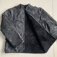 羊皮襖特戰(zhàn)防寒服羊皮皮毛一體外套男寬松真羊皮內(nèi)膽羊毛棉襖女中老年綿羊皮上衣加厚冬天冷庫保暖大棉衣 復(fù)古暗花黑 2XL 建議體重145-165