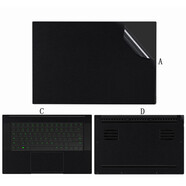 首和 雷蛇Razer14電腦貼紙靈刃15版Book13筆記本17機身保護貼膜13.4\/15.6英寸 純色-黑色磨砂 ACD面+磨砂防反光屏幕膜+鍵盤膜+清潔套裝