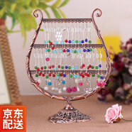 益馨榮 多孔首飾架耳環(huán)耳釘?shù)鯄嬚故炯荑F藝首飾架飾品掛架耳環(huán)架子展示 古銅色酒杯型