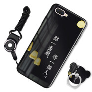 魅上 OPPO A5手機殼卡通磨砂手機套男女款掛繩指環(huán)防摔全包邊保護套oppoa5 等一個人
