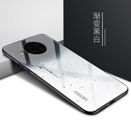 哲勒（ZHELE） 紅米note9手機(jī)殼note9pro防摔玻璃漸變個(gè)性創(chuàng)意硅膠全包邊5G男女保護(hù)套 紅米note9Pro-【漸變黑白】配膜