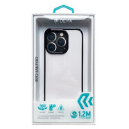 DEVIA迪沃 透明全包流金電鍍手機殼 適用于蘋(píng)果iPhone 14系列 黑色 蘋(píng)果14 Pro Max