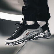 耐克（NIKE）新款男女鞋 Air Max 97 聯(lián)名子彈跑鞋 AJ4585-100 AT5458-001 黑銀 36